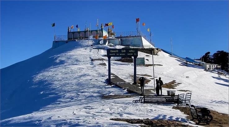 Shikari Temple with snow   